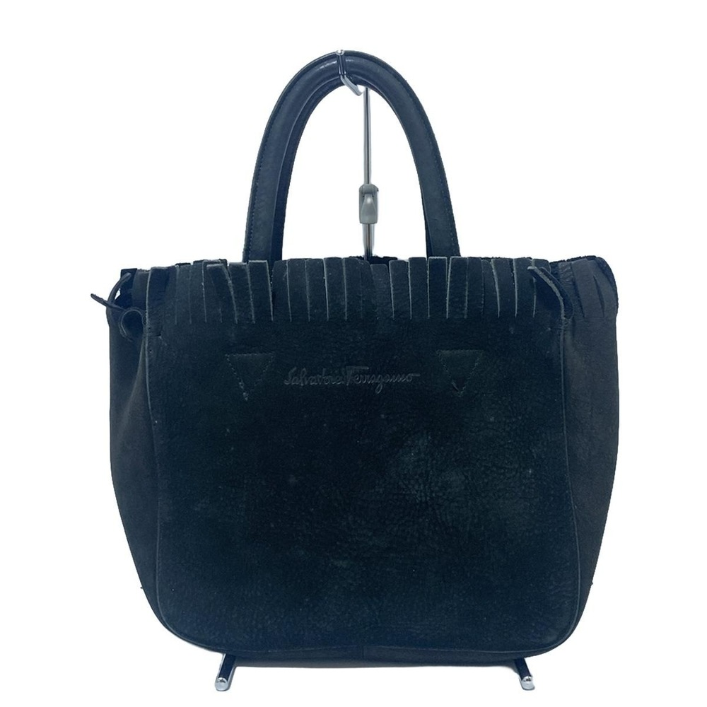 Salvatore Ferragamo Fringe Leather Tote Bag Black - Picture 3 of 15